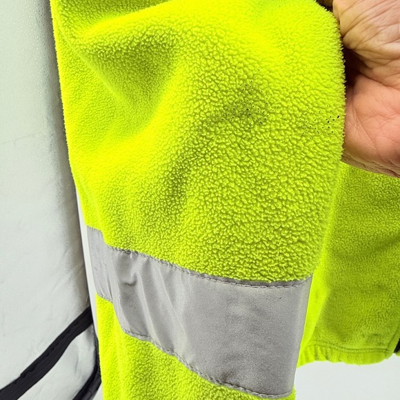Tri Mountain Duke Energy Hi Vis Safety Fleece Hoodie Zip Up ANSI Class 3 Level 2 - Picture 6 of 7